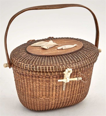 Lot 240 - Jose Formosa Reyes Lidded Lightship Basket...