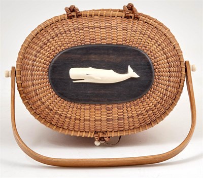 Lot 175 - Two Stanley M. Roop Lidded Lightship Basket...