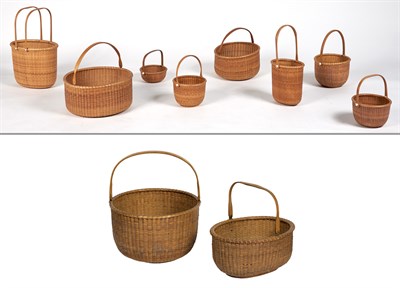 Lot 231 - Group of Ten Open Lightship Baskets Nantucket,...