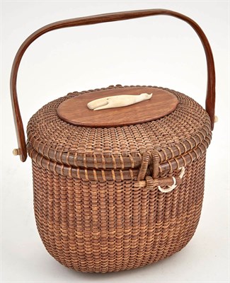 Lot 231 - Jose Formosa Reyes Lidded Lightship Basket...