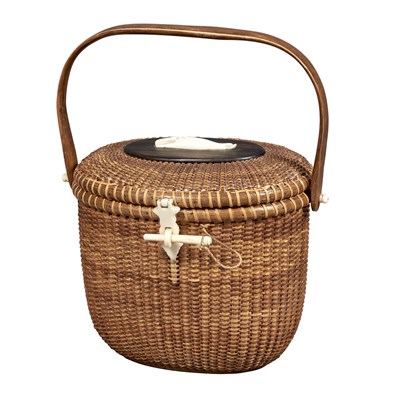 Lot 215 - Jose Formosa Reyes Lidded Lightship Basket...