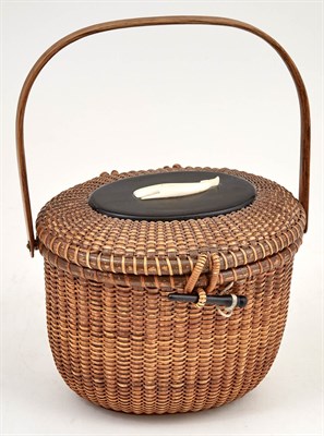 Lot 221 - Jose Formosa Reyes Lidded Lightship Basket...