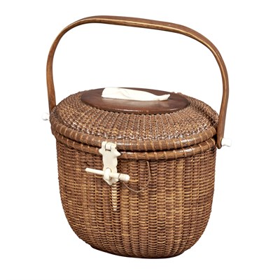 Lot 193 - Jose Formosa Reyes Lidded Lightship Basket...