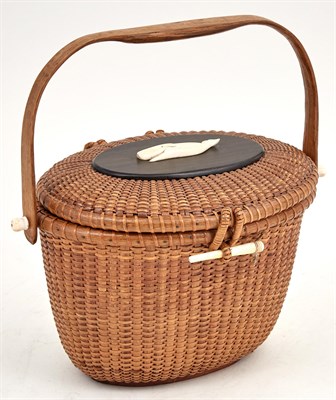 Lot 200 - Jose Formosa Reyes Lidded Lightship Basket...