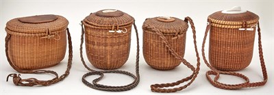 Lot 200 - Group of Four Leather Woven-Handle Lightship...
