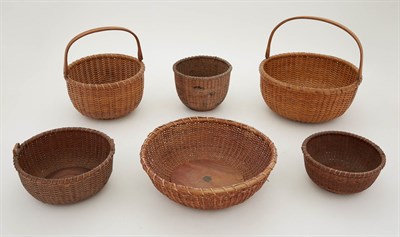 Lot 259 - Group of Six Open Lightship Baskets Nantucket,...