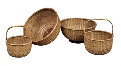 Lot 261 - Group of Four Round Baskets Last quarter 20th...