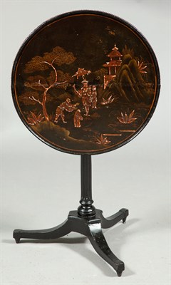 Lot 131 - Polychrome-Painted and Parcel-Gilt Tripod...