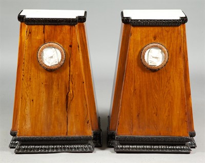 Lot 313 - Pair of Egyptian Revival Pine and...