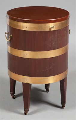 Lot 118 - George III Style Brass-Bound Mahogany Cellaret...