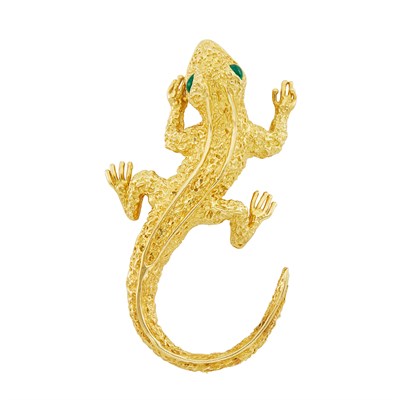 Lot 835 - Gold Salamander Clip-Brooch, Van Cleef & Arpels