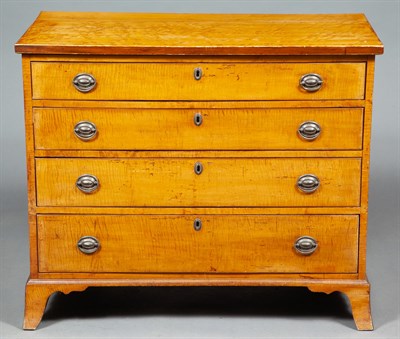 Lot 429 - Federal Figured Maple Chest of Drawers With...