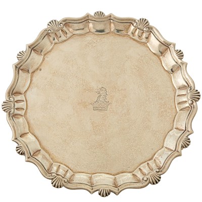 Lot 289 - George III Sterling Silver Salver Makers mark...