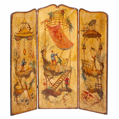 Lot 287 - Continental Chinoserie-Decorated Painted...