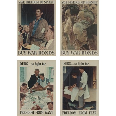Lot 255 - ROCKWELL, NORMAN [The Four Freedoms]. Four...