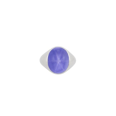 Lot 336 - Platinum and Star Sapphire Ring, Gillot & Co.