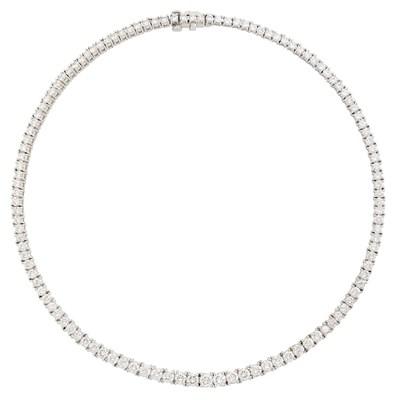 Lot 322 - Platinum and Diamond Necklace