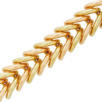 Lot 174 - Wide Two-Color Gold Bracelet