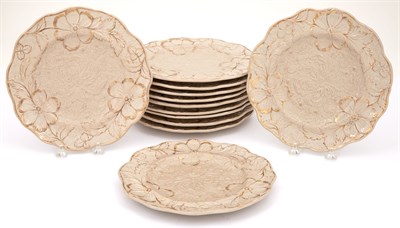 Lot 190 - Set of Twelve English Gilt, Glazed and Floral...