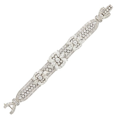 Lot 486 - Platinum and Diamond Bracelet