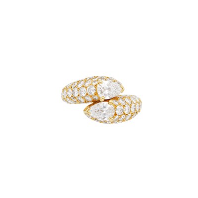 Lot 425 - Gold and Diamond Crossover Ring, Cartier, France