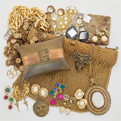 Lot 159 - [MILES, SYLVIA] Group of costume jewelry....