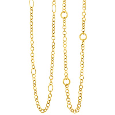 Lot 415 - Long High Karat Gold Chain Necklace, Tiffany & Co.