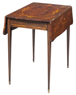 Lot 282 - George III Harewood and Rosewood Marquetry...