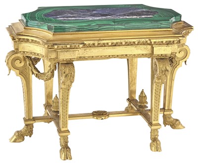 Lot 172 - Continental Ormolu, Malachite and Lapis Lazuli...
