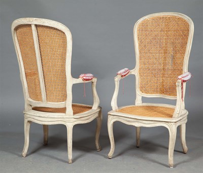 Lot 353 - Set of Six Louis XV Style White-Painted and...