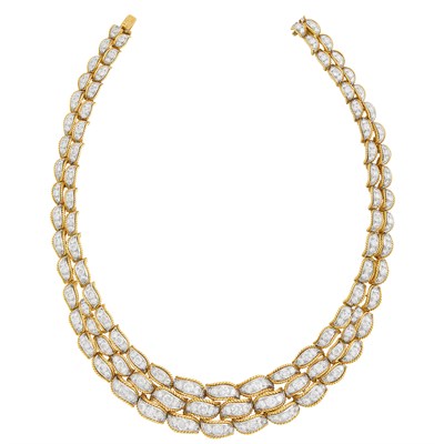 Lot 439 - Gold, Platinum and Diamond Necklace, Van Cleef & Arpels, France