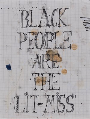 Lot 24 - William Pope.L American, b. 1955 Black People...