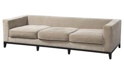 Lot 357 - Christian Liaigre Upholstered Three-Cushion...