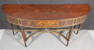Lot 307 - George III Style Walnut and Polychrome-Painted...