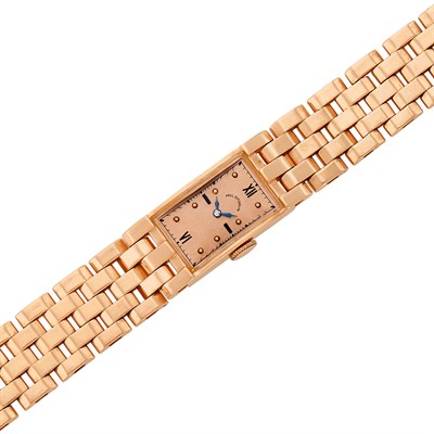 Lot 627 - Rose Gold Wristwatch, Paul Ditisheim