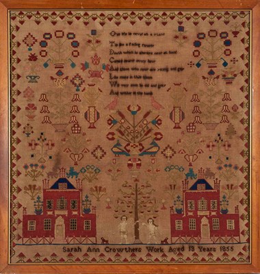 Lot 369 - Needlepoint Sampler Worked by Sarah Ann...