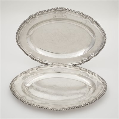 Lot 271 - Pair of George III Sterling Silver Platters...