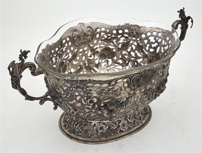 Lot 323 - German Silver Two Handle Centerpiece Circa...
