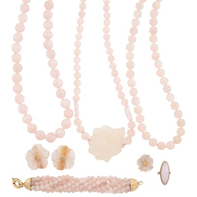 Lot 270 - Group of Rose Quartz Jewelry