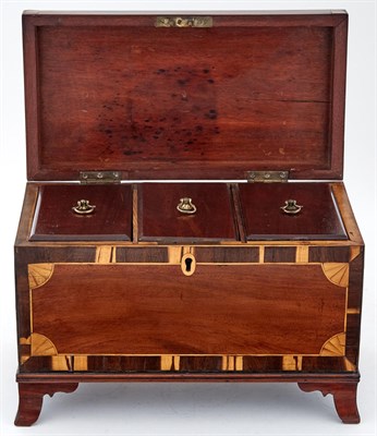 Lot 409 - Federal Inlaid Mahogany Tea Caddy The...