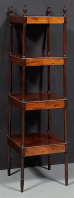 Lot 418 - Regency Mahogany Étagere With four shelves and...
