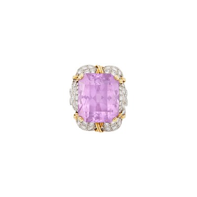 Lot 422 - Platinum, Gold, Kunzite and Diamond Ring, Verdura