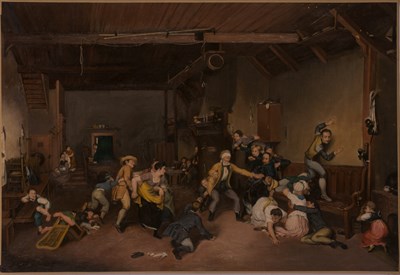 Lot 93 - 19th Century School Blind Man's Bluff Oil on...