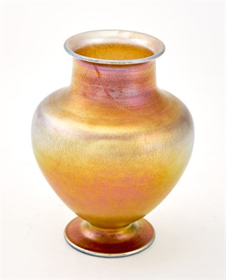 Lot 237 - Tiffany Hand-Blown Gold Favrile Glass Footed...