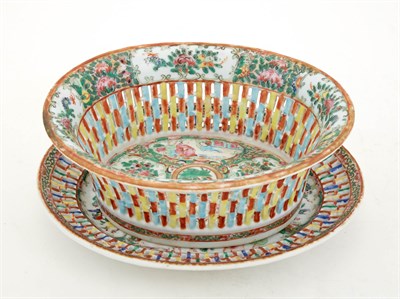 Lot 462 - Chinese Export Famille Rose Porcelain Pierced...