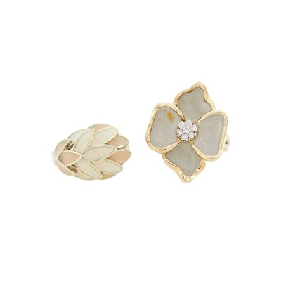 Lot 99 - Two Gold and Enamel Rings