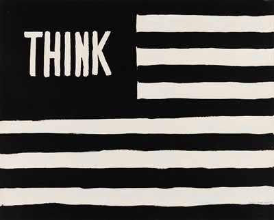 Lot 41 - William N. Copley (1919-1996) THINK (FLAG)...