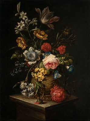 Lot 65 - Italian School 18th Century Floral Still Life...
