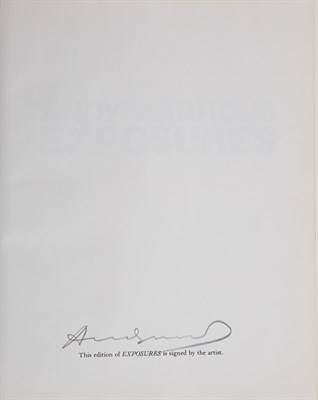 Lot 300 - WARHOL, ANDY Andy Warhol's Exposures. New York:...