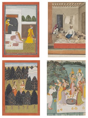 Lot 13 - Indian School 19th Century Four paintings Two...